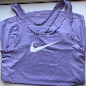 lavender Nike Pro tank, size s